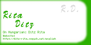 rita ditz business card